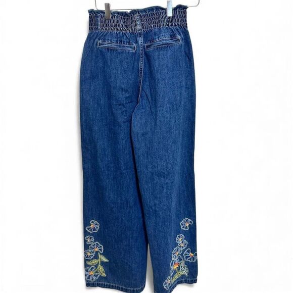 Anthropology | Driftwood Isadora Embroidered High-Rise Wide-Leg Jeans - Picture 3 of 3